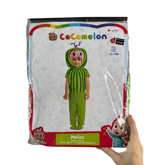 Cocomelon Melon Costume Infant 12-18M 1+ Green Disguise Youth Childrens NWT - Picture 1 of 3